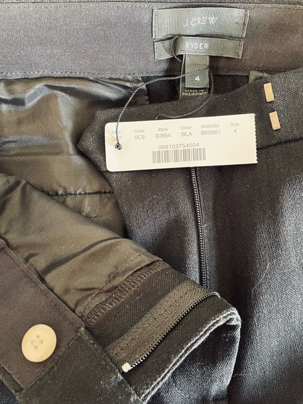 J. Crew Black "Ryder" Cigarette Ankle Pants - Size 4 BNWT - Picture 7 of 12